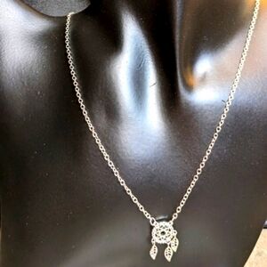 Swarovski‎ Crystal Elements Silver Overlay Dream Catcher Necklace